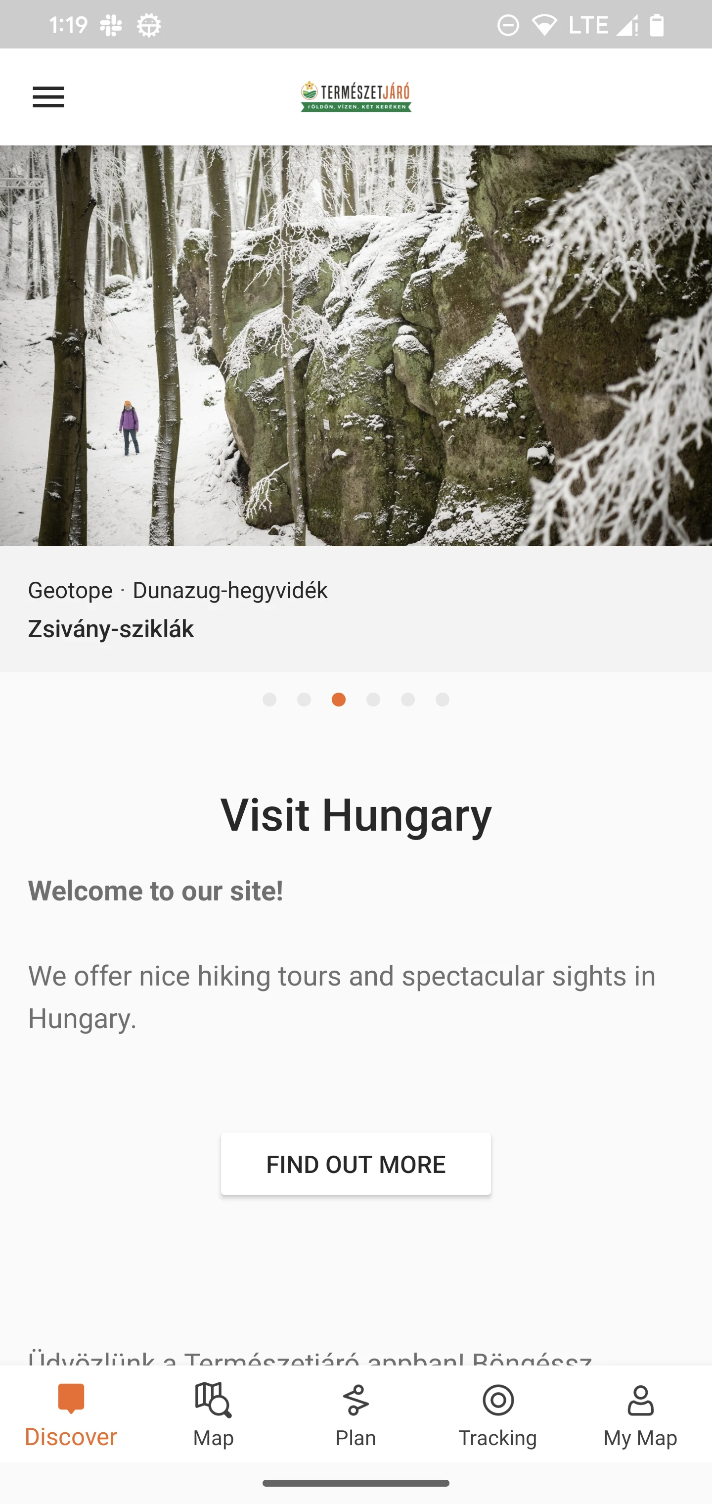 Természetjáró, a túratervező screenshot