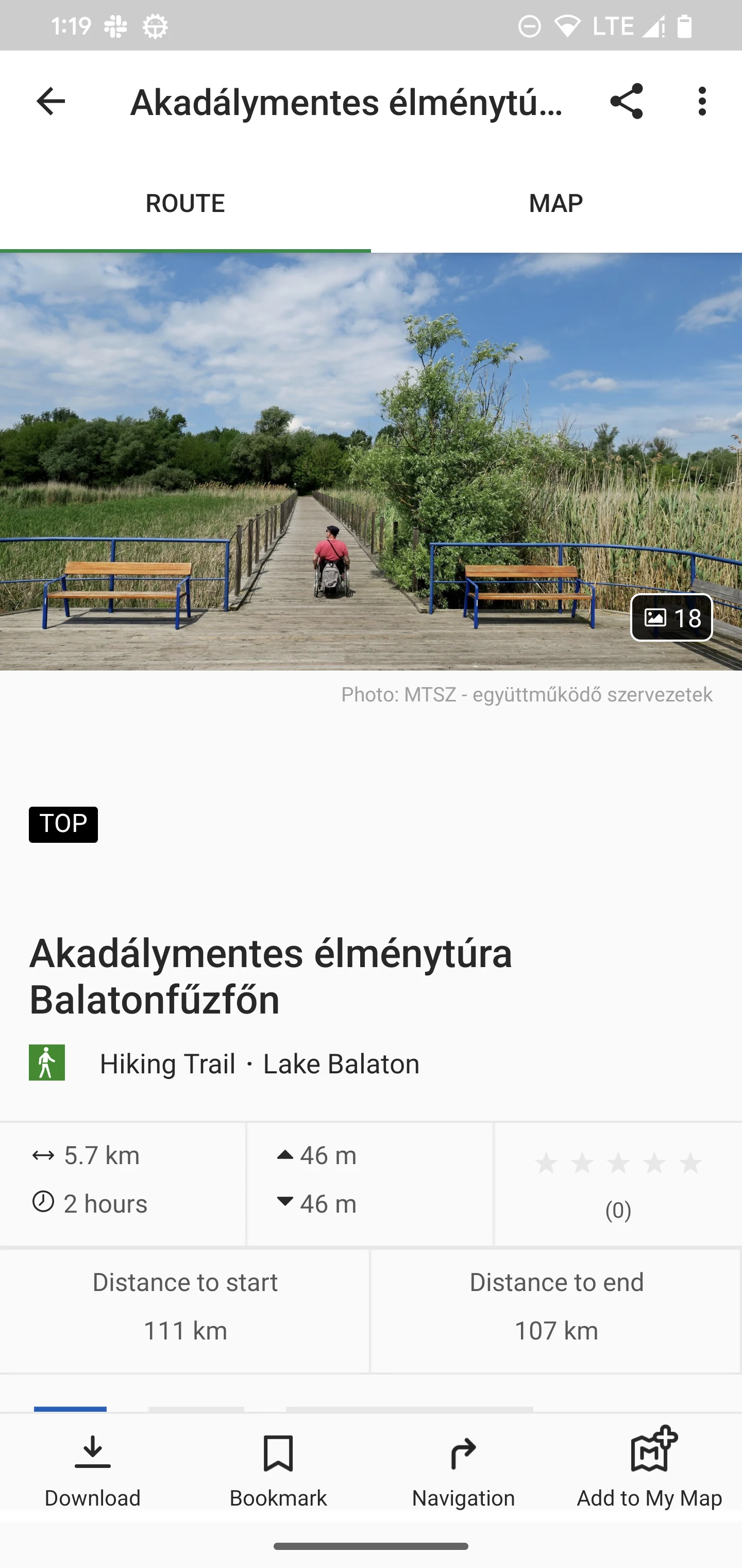 Természetjáró, a túratervező screenshot